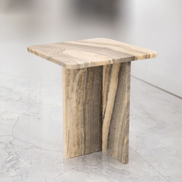 Squared marble side table room